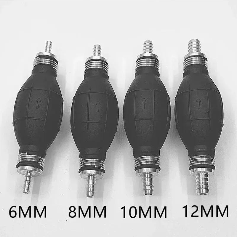 Universal 6mm Fuel Pump Line Rubber Aluminum Hand Primer Bulb Diesel Oil Transfer Petrol Auto Boat Marine Outboard