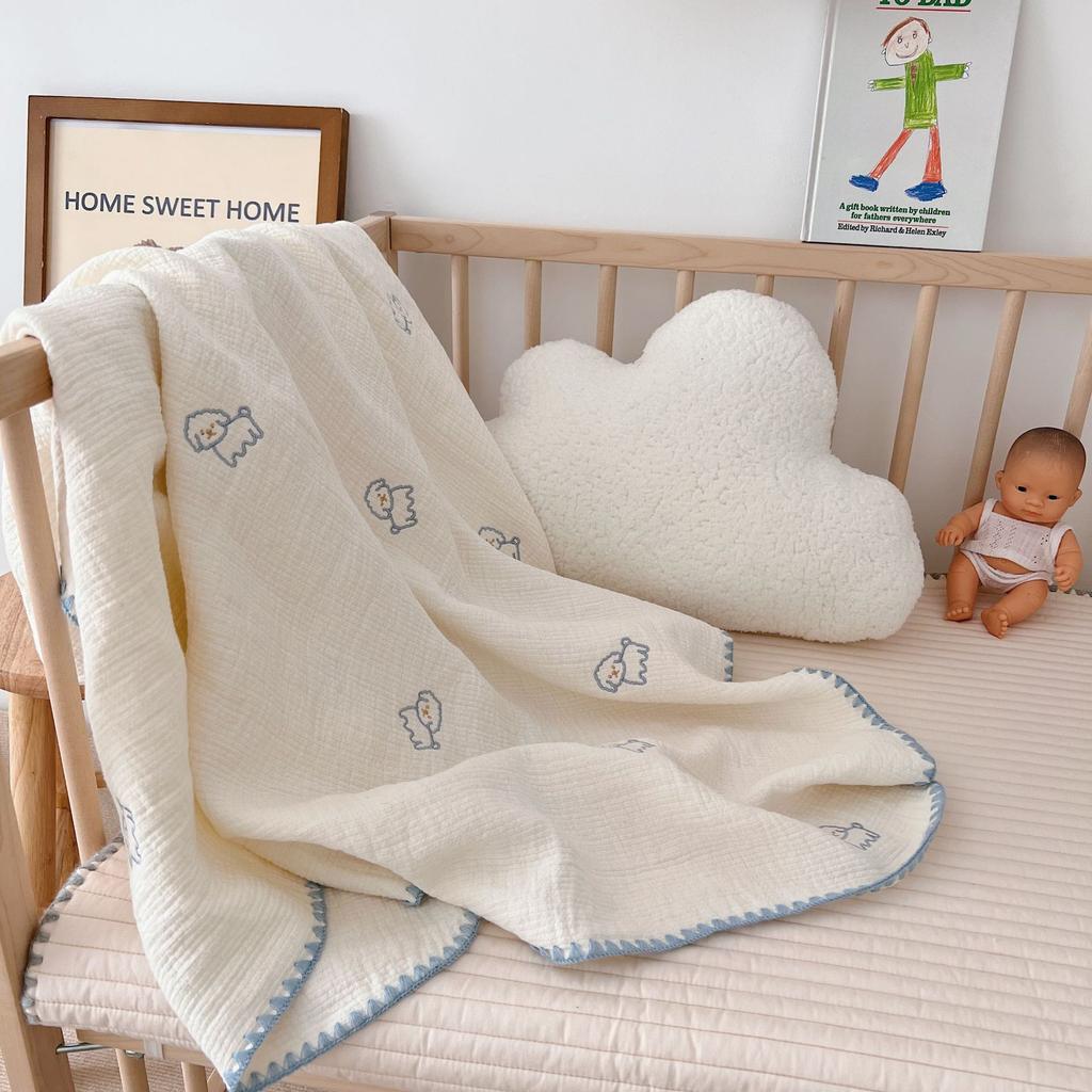 INS Gauze 100% Cotton Princess Blanket Summer Floral Baby Children Kids Blankets Soft Sleeping Bed Crib Quilt Stroller Blanket