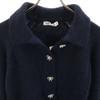 unused ZARA Long sleeve knit cardigan L Navy Women Used