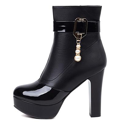 Botines de Moda Negros para Mujer Plataforma Lujo Cristal Tacón Alto Bota Corta Femenina Otoño Invierno Sexy Zapatos de Dama Talla Grande 45