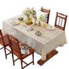 Retro Hand Crochet Hollowed Out Tablecloth High Sense Hollowed Out Non-Slip Literary Coffee Table Cover Rectangular Tablecloth
