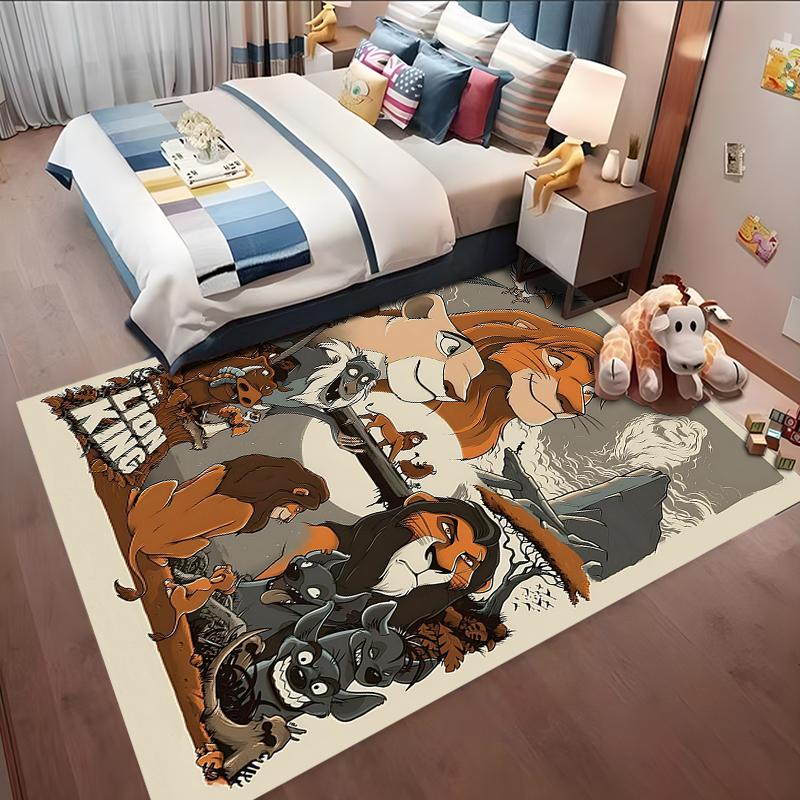 1PC The Lion King Pattern Carpets Bedroom Play Mats Rugged Bedroom Decor Carpet Living Room Mat Children's Room Area Carpet