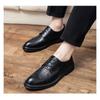 2025 Foreign Trade Brock Korean Edition Trend Small Leather Shoes Men's Leather Shoes Men's British Style Business Casual Suit Brown