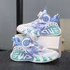 Children's Shoes Basketball Shoes 2025 New Button Sports Shoes Spring and Summer Mesh Boys and Girls Running Shoes Medium and Large Children
