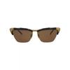 Gucci Cat Eye Frame Injection Sunglasses Black Black Brown