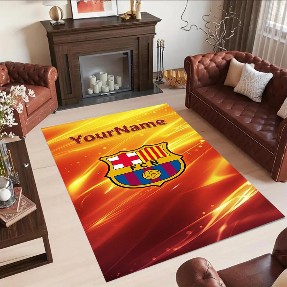Fc Barcelona Personalized Name Carpet Suitable for Dining Room Outdoor Game Room Hallway Antislip Carpet Decorate Offices Spiritual Gift