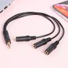 Headphone Splitter Sound Cable 3.5mm Port 3 Way Splitter Adapter Cable for Speaker Player Adapter
