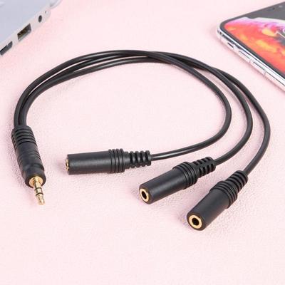 Headphone Splitter Sound Cable 3.5mm Port 3 Way Splitter Adapter Cable for Speaker Player Adapter