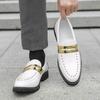 White Luxury Man Dress Shoes Size 38-46 Glitter Leather Casual Shoes Men Low-heel Wedding Shoes for Men zapatos de vestir hombre
