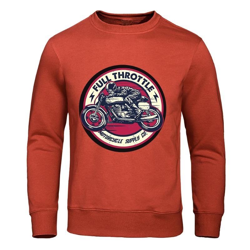 Plný plyn Motocykl Lokomotiva Kultura Pánská Módní Mikina s Kapucí Ležérní Mikiny Fleece Teplá Podzimní Ležérní Sportovní Oblečení Pulovry a Dlouhý Rukáv Pánské