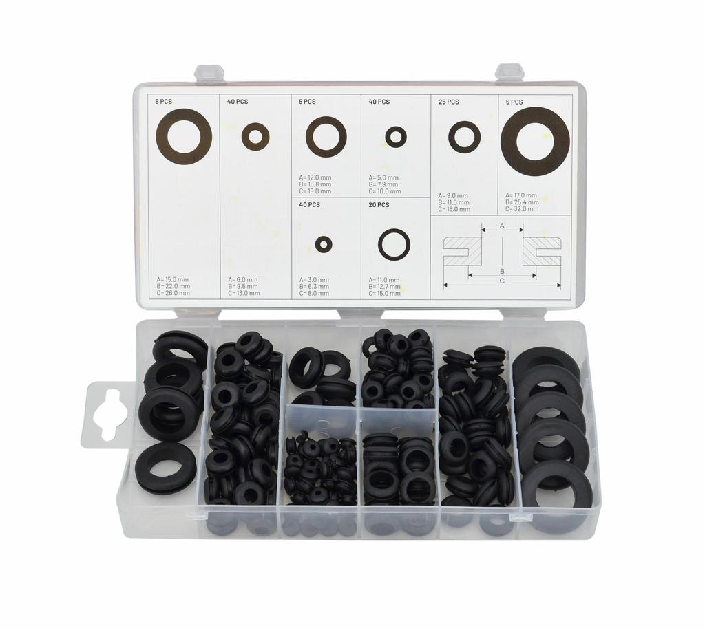 Awtools Przelotki Gumowe 180Szt. Mix