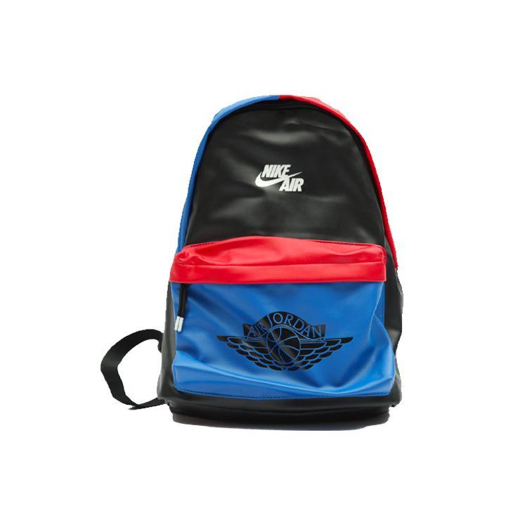 

Jordan Big Fly Wings Red And Blue Color Block Backpack Men Backpack Black 9A0390-RK2 Black