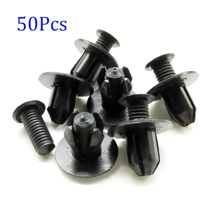 50pcs Pack of Plastic Screws for Car For Bumpers Easy Installation Reliable