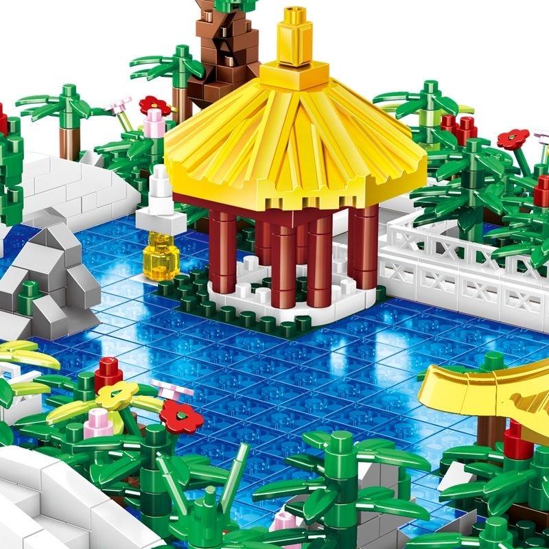 Zhegao Mini Blocks Architecture Building Bricks Chinese Castle Courtyard Royal Garden Toy Boy Gift Girl Present Lezi 8260
