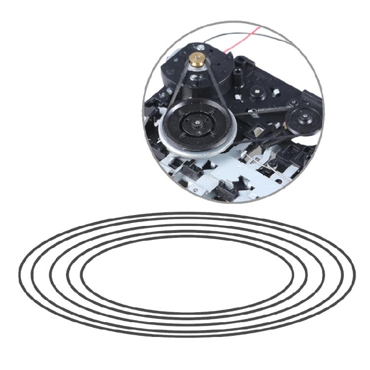 20-pack kassettbandsdrivremmar Assortiment Bandspelare Gummiremmar 1,2 mm Bredd För Bandspelare Underhåll 35-65 mm Vikning