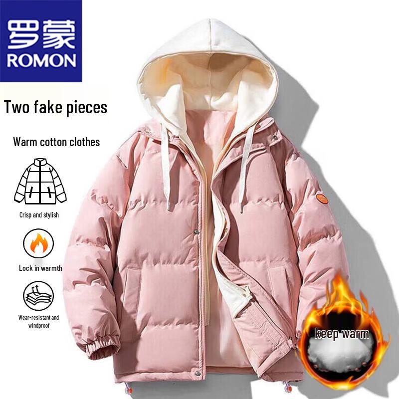 Romon Men's Hooded Thick Cotton Padded Winter Jacket