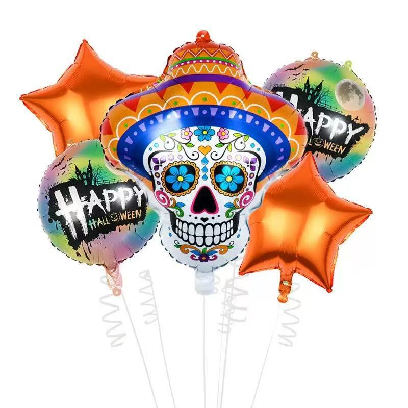 Halloween Aluminum Film Balloon Arch Party Scary Atmosphere Background Arrangement