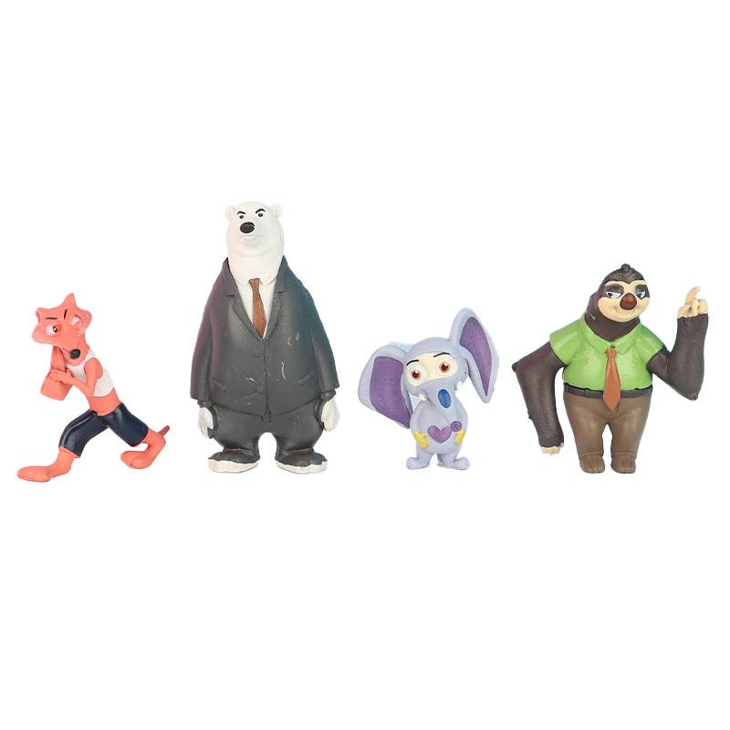 12pcs/set Amazing Zootopia Animals Action Figure Toys Rabbit Judy Hopps Fox Nick Wilde Movie Kids Gift Collection Figures Poseable Articulated Scale