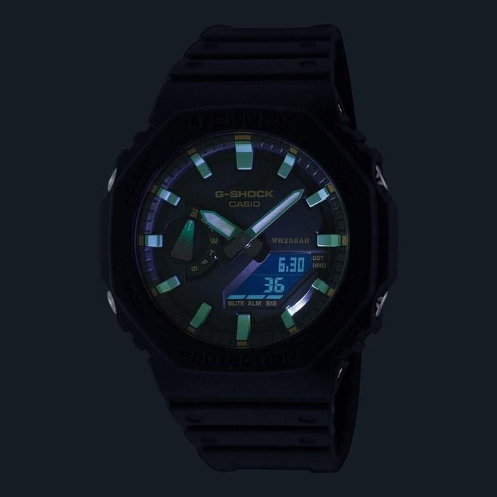 Casio G-Shock Watch GA-2100RC-1A Men's Black/Black/Green