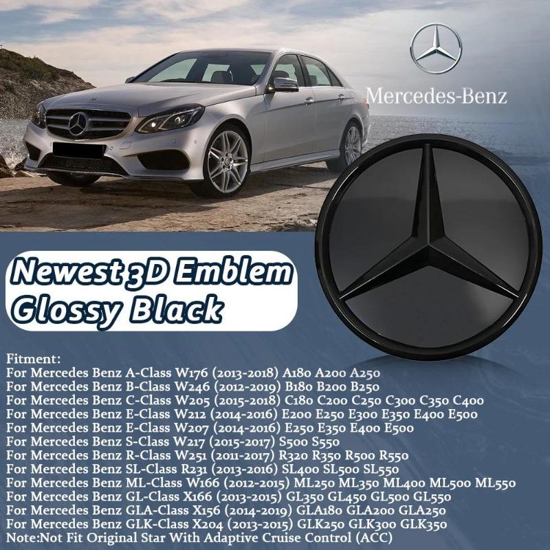 Front Grille Emblems For Mercedes Benz A W176 B W246 C W205 E W212 W207 S W217 R W251 SL R231 ML W166 GL X166 GLA X156 GLK X204