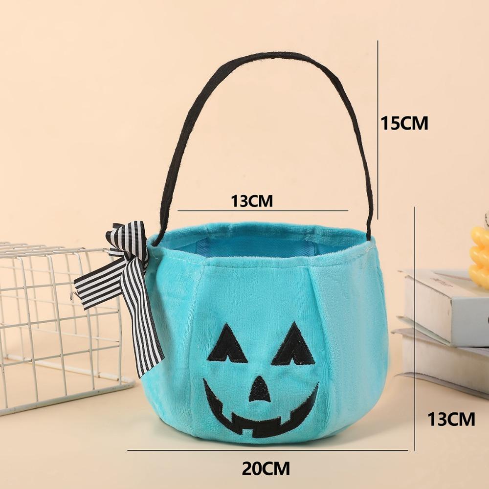 Flexible Ghost Plush Bag Handheld Pumpkin Candy Bucket Halloween Candy Bag Dessert Making