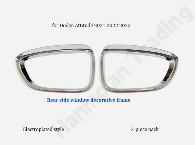 for Dodge Attitude 2021~2023 Rear triangle louver patch/rear side window decorative frame/exterior modification accessories
