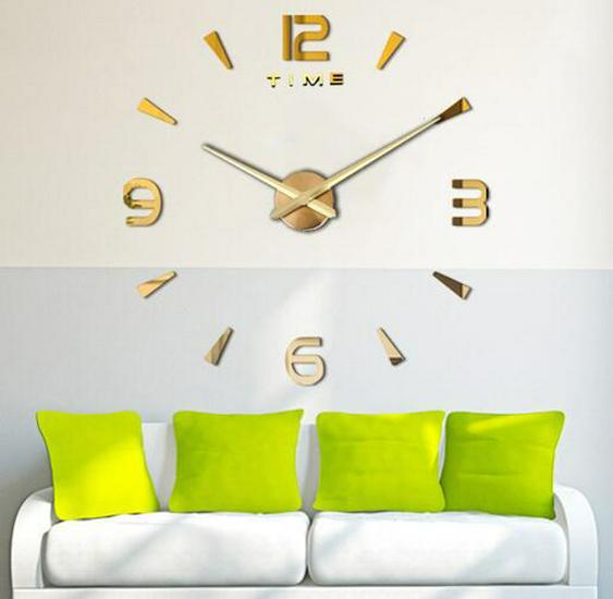 Large European & American 3D Acrylic Wall Clock for Living & Dining Room Home Decor - DIY Wall Sticker Clock