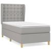 Maison Exclusive - Sommier à lattes de lit avec matelas Gris clair 90x200 cm Tissu