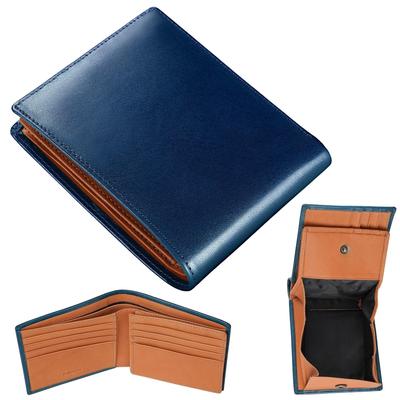 Bifold Box Münzgeldbörse Brieftasche Dünn Weich Einfach zu Verwenden Italienisches Leder Hergestellt von Top Lederhandwerkern Große Kapazität Echtes Leder [Fabrizio] Herren Herren