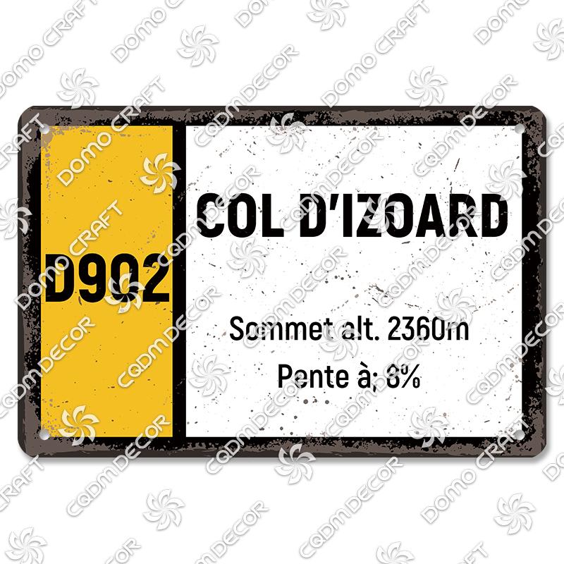 Berg Höhe Poster Metall Blechschilder Col De La Madeleine Hautacam Metallplatte Wanddeko Club Pub Wohnzimmer Zuhause