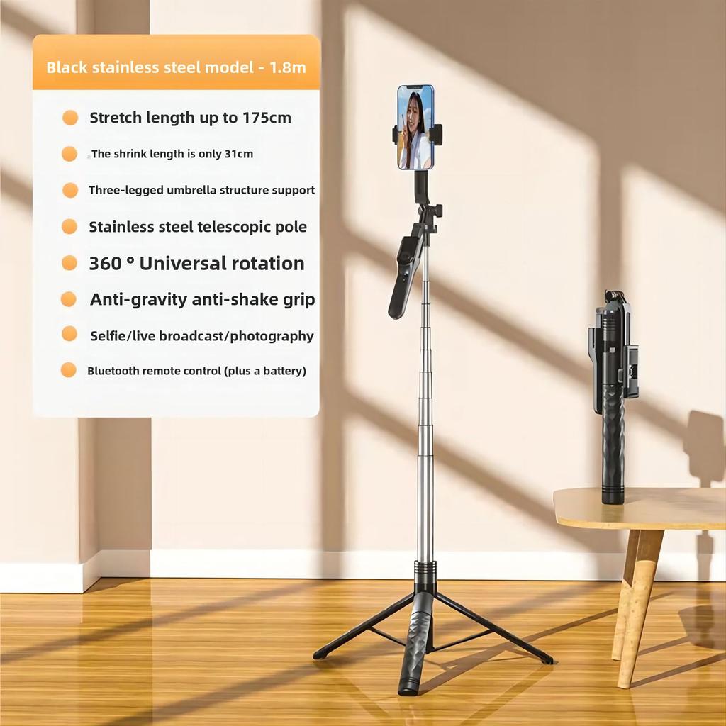Mobile Phone Bluetooth Selfie Stick, Handheld Stabilizer, Floor-to-ceiling Live Broadcast Bracket, Tripod, Universal Selfie Stick.