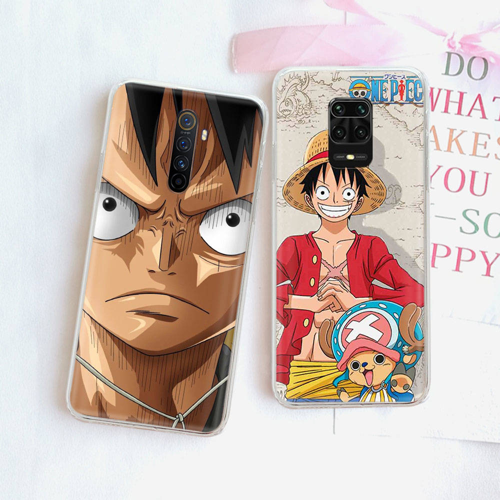 JW72 One Piece Luffy Transparent Case for Samsung A04 A14 A23 M33 M53 Realme 10 9 C35 C55 VIVO Y02 X80 Infinix Hot 30 Note 11 Tecno Spark 8P Pro