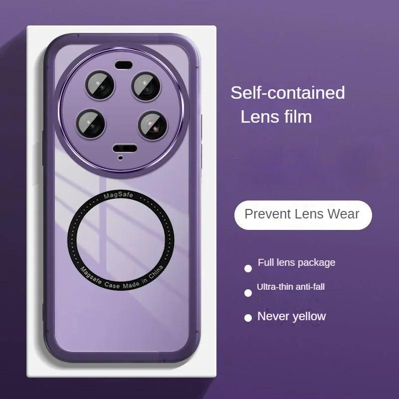 15 Ultra Lens Protection Film Wireless Charging Case For Xiaomi 15 Ultra 14T Pro Soft Silicone Shockproof Clear Cover Bumper