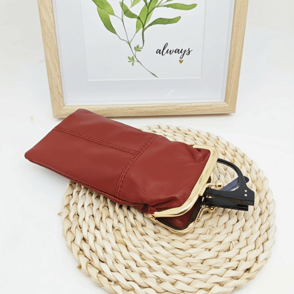 Secure Closure Retro Clasp Eyeglasses Bag Vintage Sunglasses Pouch  Lipstick Cosmetics Storage