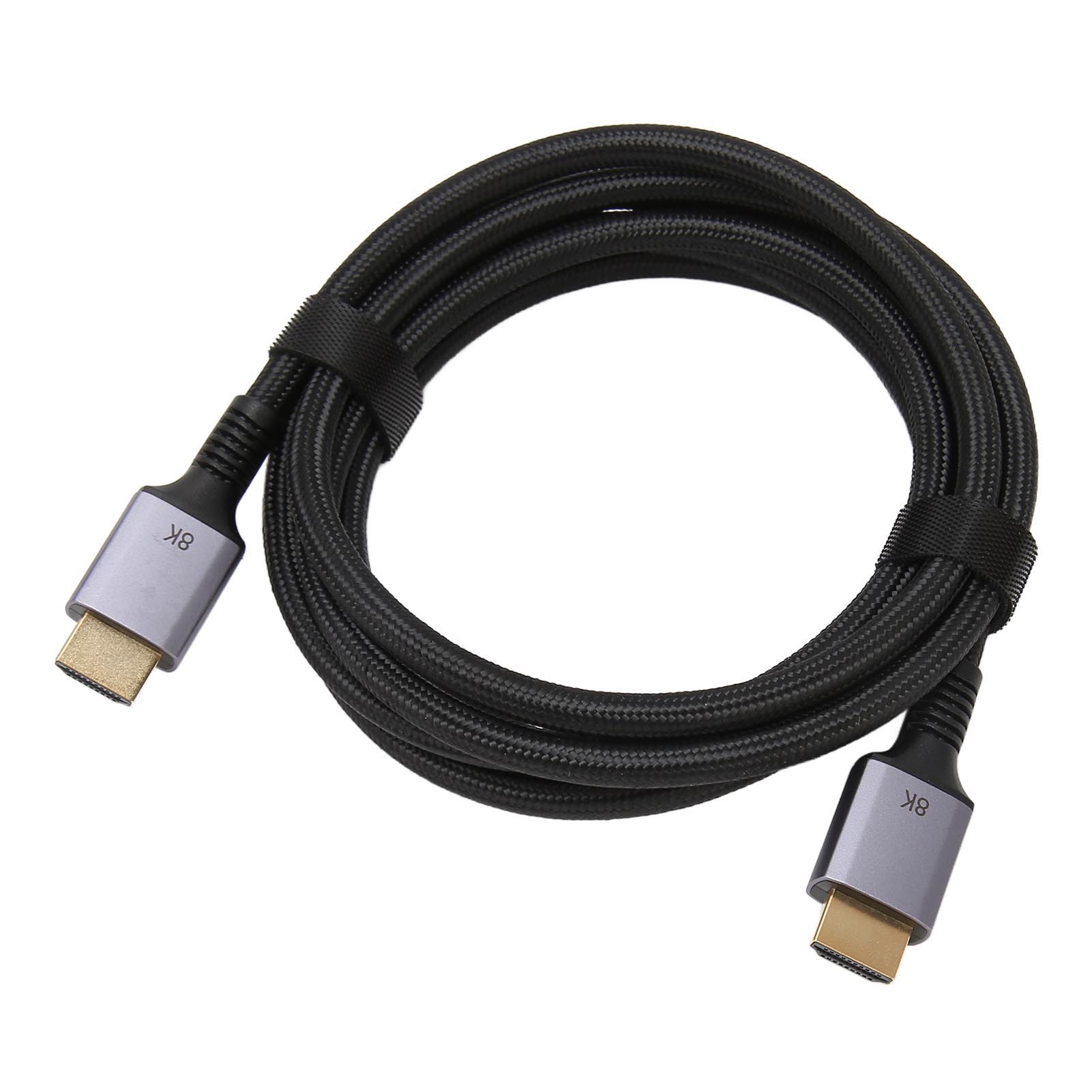 

8K HD Video Cable 8K At 60Hz 4K At 120Hz Pure Oxygen Free Copper Conductor HD Multimedia Interface 2.1 Video Cable 2m