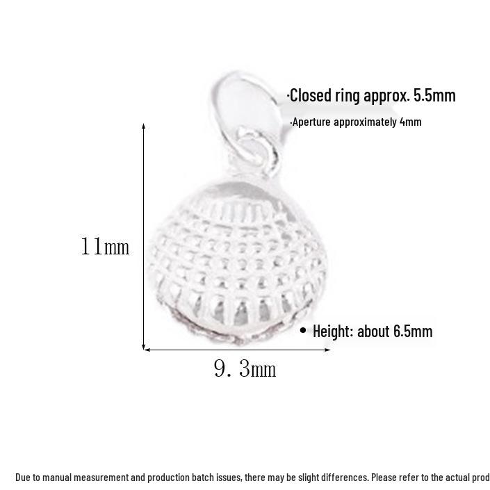 S925 Sterling Silver 3D Conch Shell Pendant for Cute Marine Life DIY Bracelets with Crystal Beads