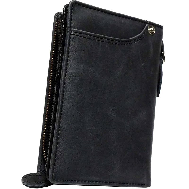 

[FashionBerry] black bifold wallet bifold wallet men s genuine leather cowhide compact wallet long wallet long life small wallet multifunctional large