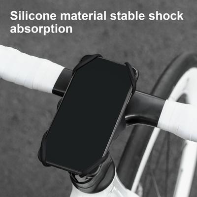 Suporte de telefone de silicone para bicicleta Suporte para guidão ajustável antiderrapante à prova de choque Universal Ciclismo Mountain Road Bike Banda de montagem para celular móvel