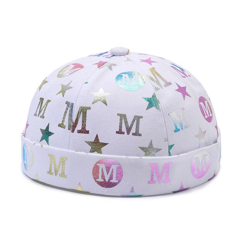 Graphics Printing Letter Bucket Hat Cotton Skullcap Breathable Fashion Cap Gift