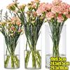 Vaso per Fiori Cilindrico Trasparente in Acrilico Infrangibile Alto Grande Vasi in Plastica per Decorazione Matrimonio Festa Vaso Fioriera Idroponica