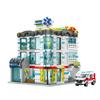 2866Pcs City Large Hospital Building Street Scene Building Blocks Set With Lights Desktop Ornament Assembly Toy Birthday Gift