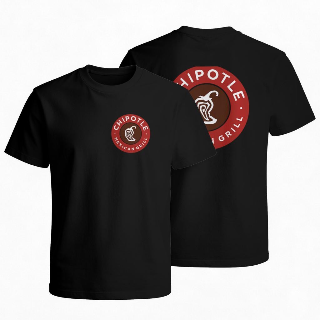 Chipotle Mexican Grill Logo Graphic Tee Soft Cotton Crew Neck Short Sleeve Shirt Daily Wear