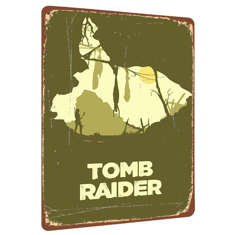 

Tomb Raider Retro Metal Wall Art Vintage Game Poster Decor for Living Room Office Man Cave 20x30cm（7.8x11.8inch）