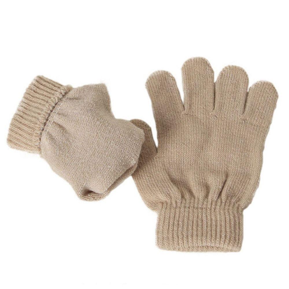 3-teiliges einfarbiges Baby-Mütze-Schal-Handschuh-Set 1-5 Jahre Halswärmer Säuglingszubehör