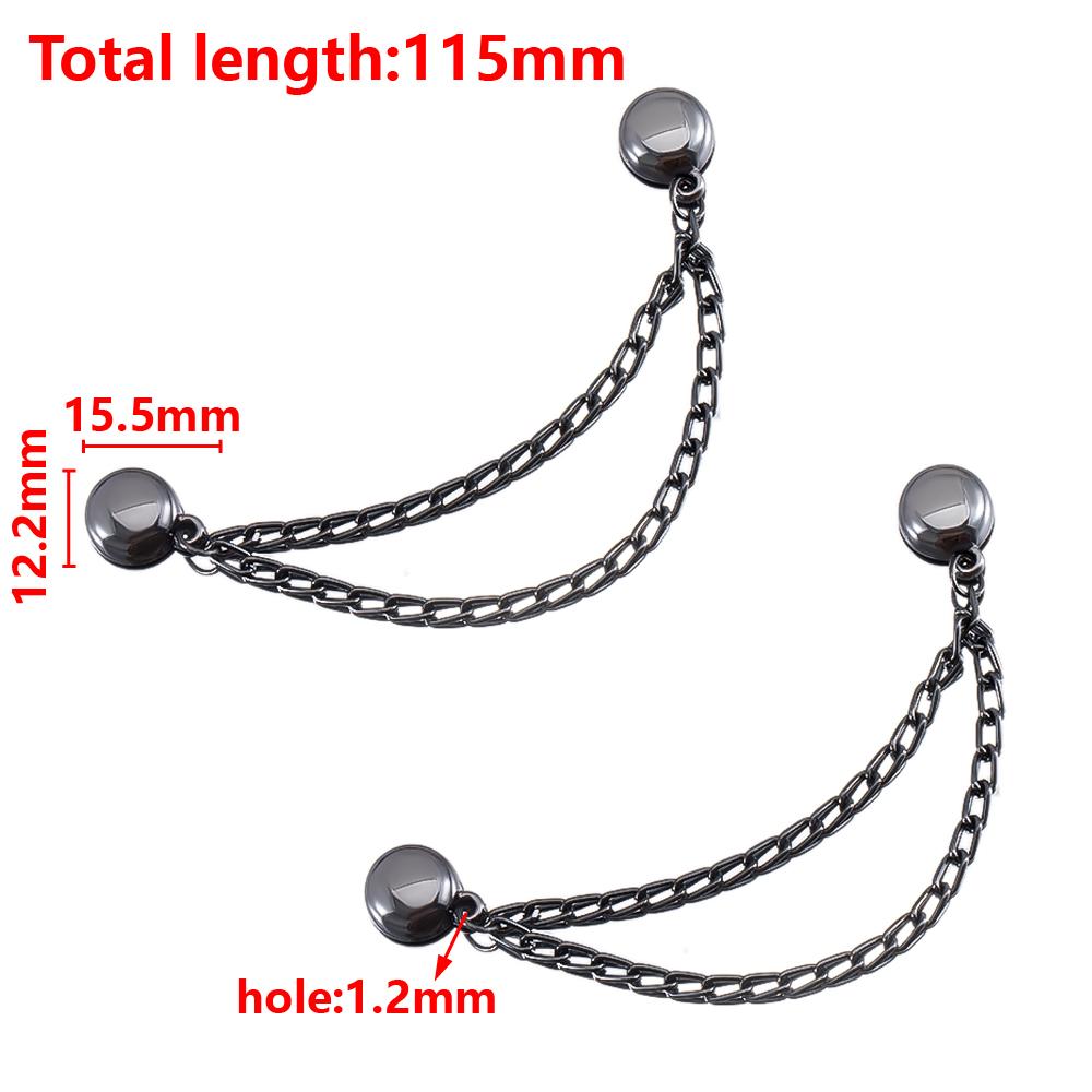 1 Stück 2 Stück 4 Stück 8 Stück Tailleneinzug Design Metallkette Magnetischer Verschluss Lange Hose Ärmel Kürzen Frei-Nähen Fixiert Legierung Brosche Riemen