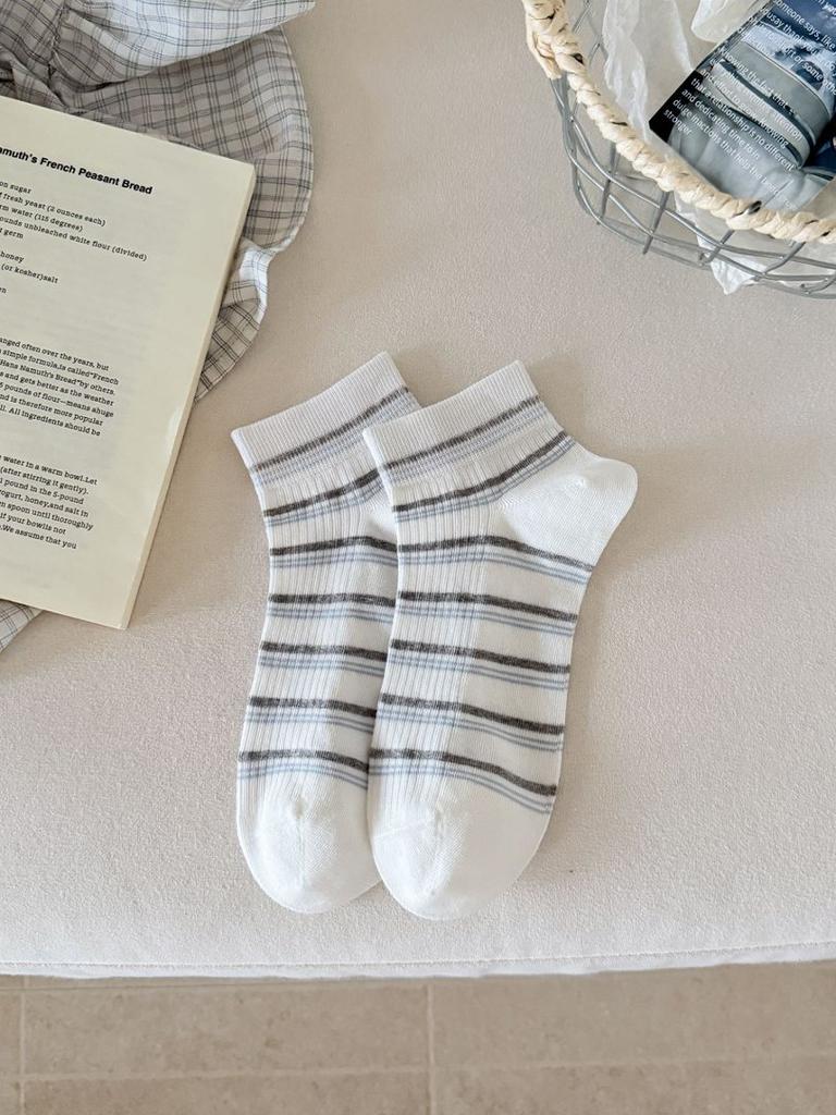 Spring and Summer Children's Thin Style Breathable Cartoon Embroidery Short Tube Socks - Cotton Cute Embroidery Socks
