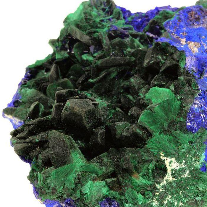 Pierres et Minéraux. Malachite après Azurite. 4622.0 ct. Milpillas Mine, Sonora, Mexique.