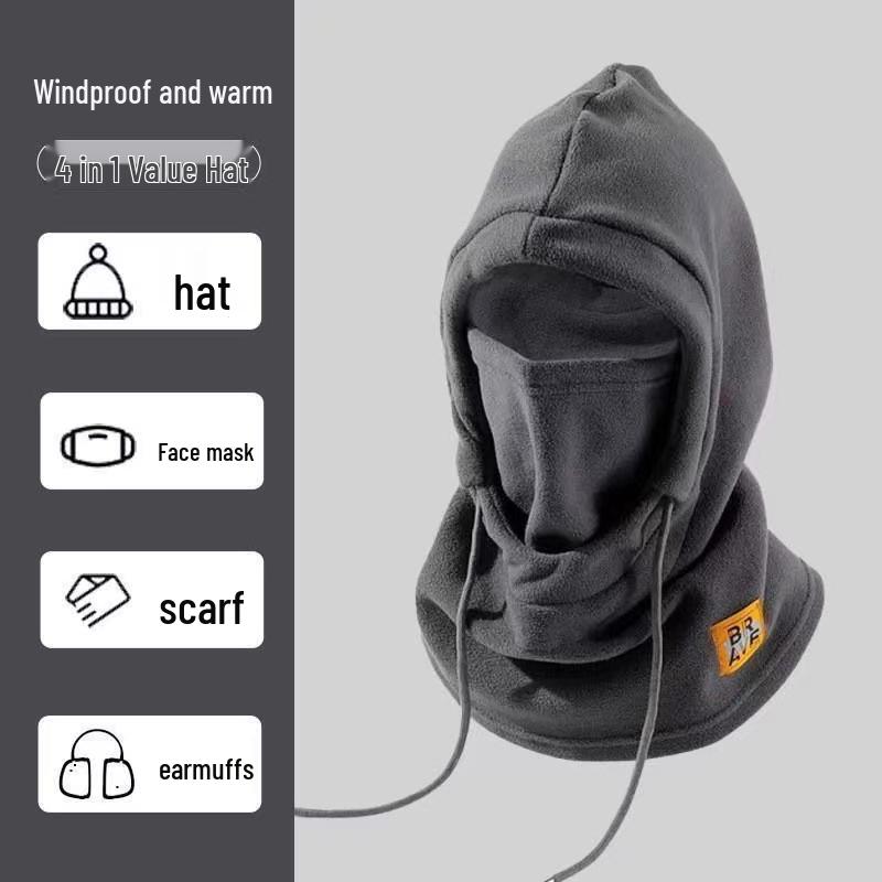 Windproof Winter Cycling Neck Gaiter & Helmet Mask with Fleece Lining