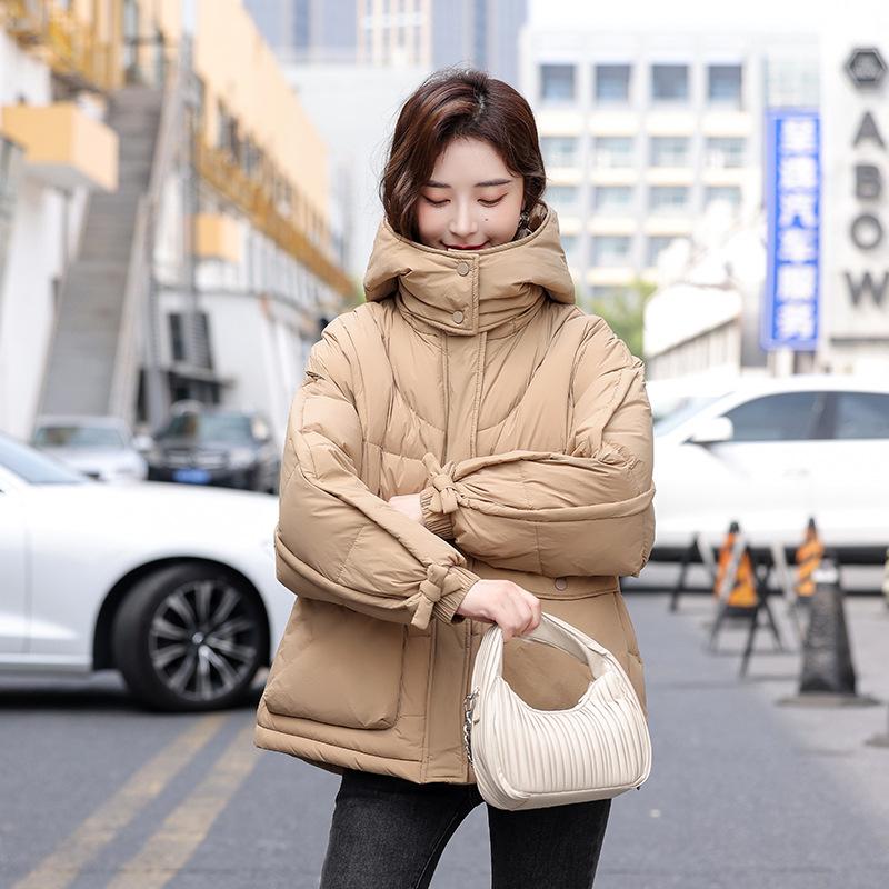 Down Jacket Women's Short Winter White Duck Down Fashion Waist Thickened Coat
