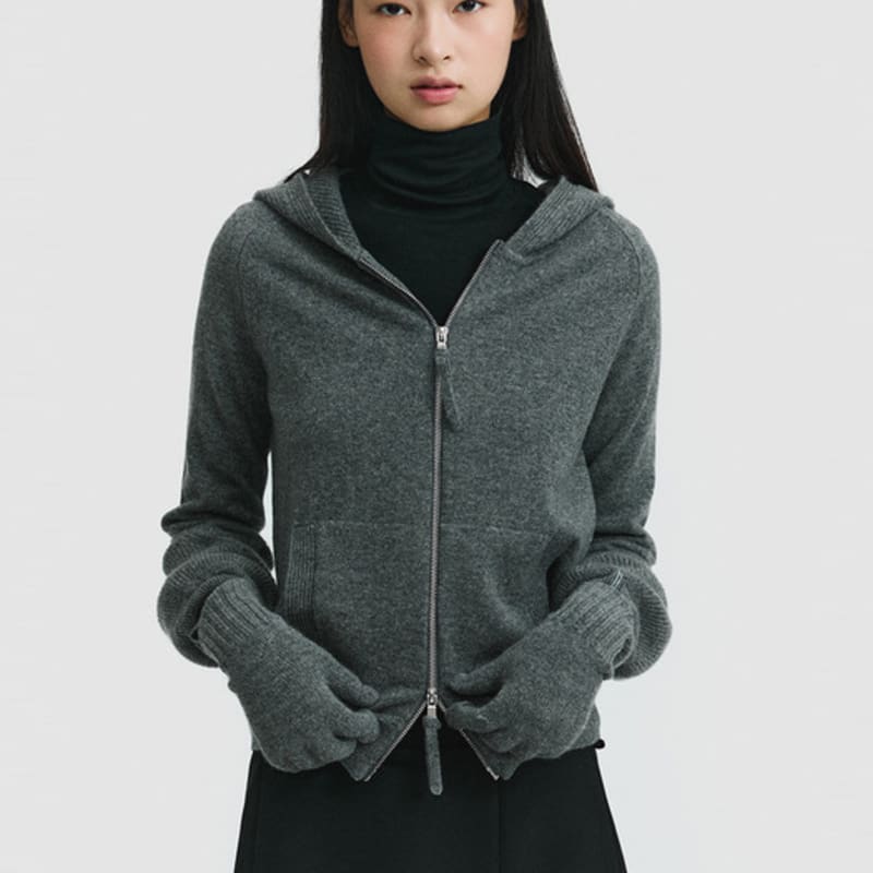 LE CASHMERE Cashmere Basic Gloves (Grey) D7HAW25001GYX